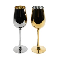 Набор бокалов для вина MOON&amp;SUN (2шт), золотой и серебяный, 22,5х24,8х11,9см, стекло 
